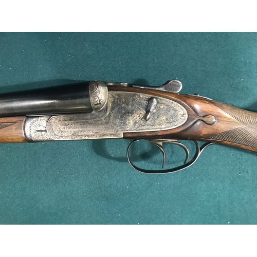 486 - AN AYA 12 BORE SIDE BY SIDE SHOTGUN. An AYA No.2 Sidelock ejector 12 bore double barrel shotgun. Mar... 