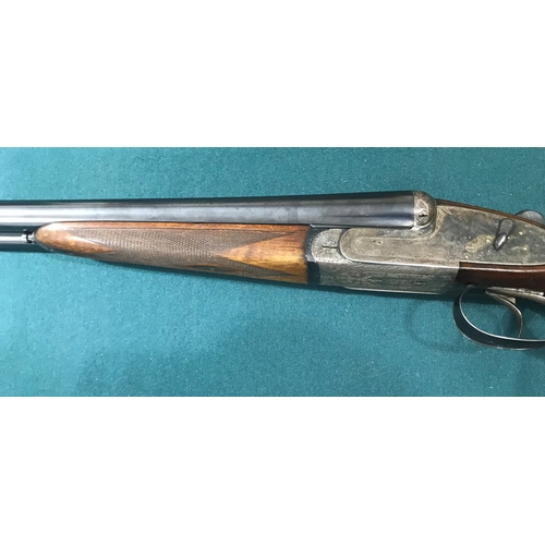 486 - AN AYA 12 BORE SIDE BY SIDE SHOTGUN. An AYA No.2 Sidelock ejector 12 bore double barrel shotgun. Mar... 