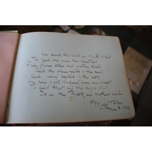 1569 - AUTOGRAPH ALBUM - CRICKET & TENNIS a small album from the 1930' and 1940's with signatures including... 