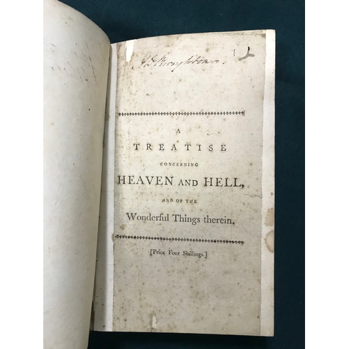 321 - Swedenborg, Emanuel. A Treatise Concerning Heaven and Hell, and of the Wonderful Things therein, sec... 