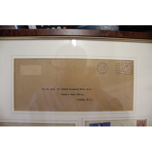 1345 - FRAMED POSTAL HISTORY 2 frames with 5 Air Mail covers, including Nov 1931 from Wellington to London ... 