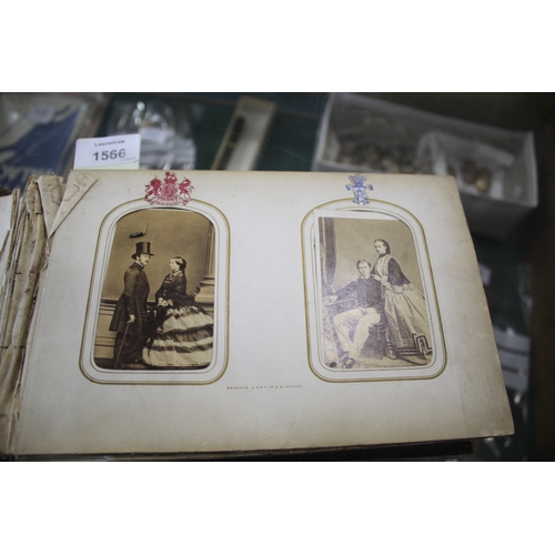 1566 - 19THC PHOTOGRAPH ALBUM - QUEEN VICTORIA an album dated 1861, with various studio photographs includi... 