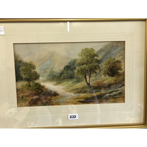 232 - W F Cooper Watercolour and Two Others by W Bartlett and J Douglas