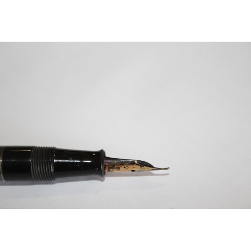 1559 - RARE NAMIKI FOUNTAIN PEN a silver and lacquered fountain pen with lever filler, the lid and barrel w... 