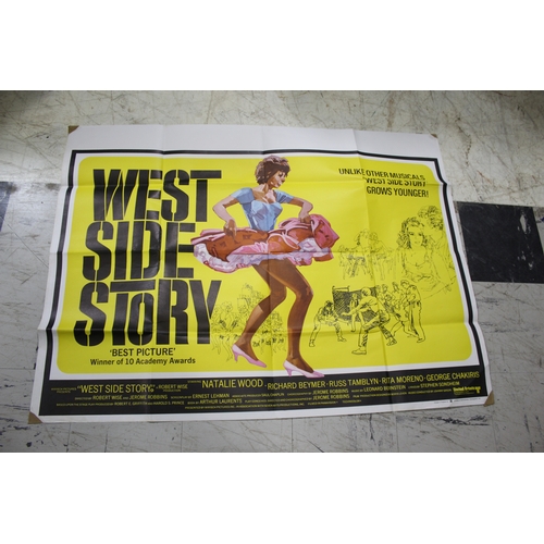 1620 - WEST SIDE STORY - FILM POSTER a quad poster for West Side Story, printed by Lonsdale & Bartholomew i... 