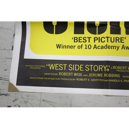 1620 - WEST SIDE STORY - FILM POSTER a quad poster for West Side Story, printed by Lonsdale & Bartholomew i... 