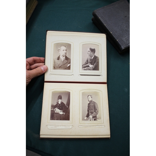 1668 - QTY OF VICTORIAN PHOTOGRAPH ALBUMS an interesting collection of photograph albums, including a velve... 