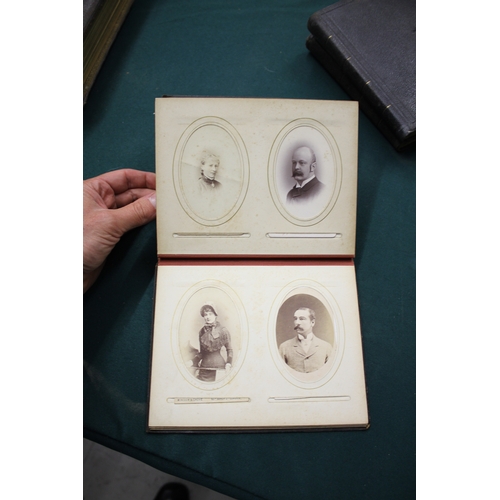 1668 - QTY OF VICTORIAN PHOTOGRAPH ALBUMS an interesting collection of photograph albums, including a velve... 