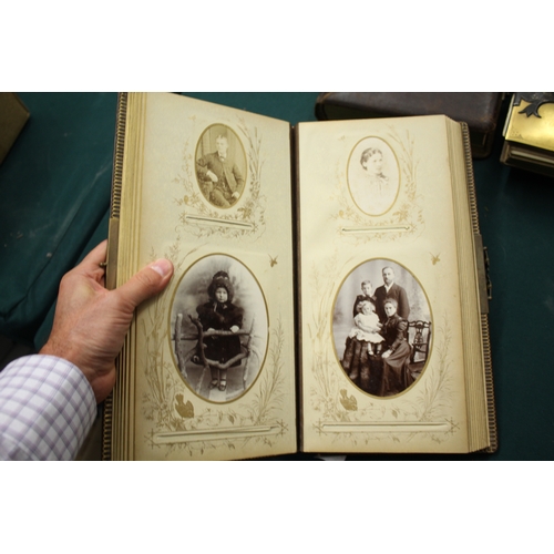 1668 - QTY OF VICTORIAN PHOTOGRAPH ALBUMS an interesting collection of photograph albums, including a velve... 