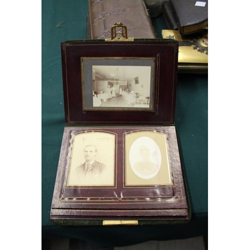 1668 - QTY OF VICTORIAN PHOTOGRAPH ALBUMS an interesting collection of photograph albums, including a velve... 