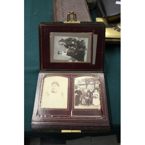 1668 - QTY OF VICTORIAN PHOTOGRAPH ALBUMS an interesting collection of photograph albums, including a velve... 