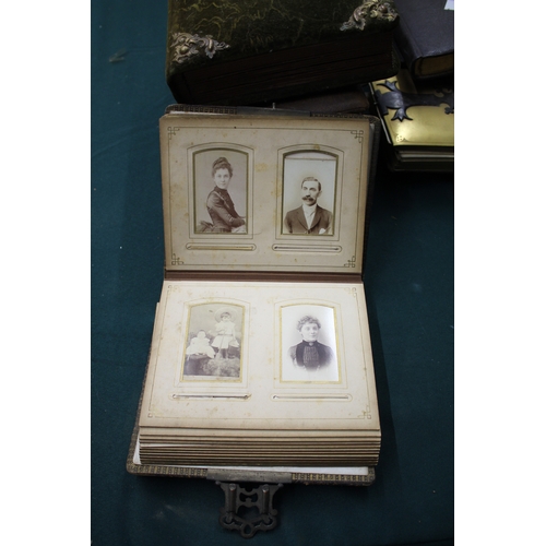 1668 - QTY OF VICTORIAN PHOTOGRAPH ALBUMS an interesting collection of photograph albums, including a velve... 