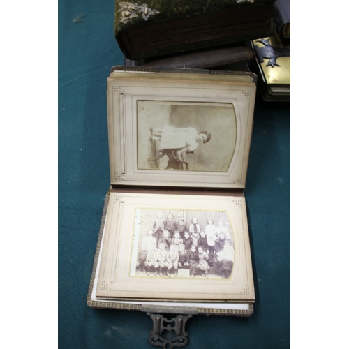 1668 - QTY OF VICTORIAN PHOTOGRAPH ALBUMS an interesting collection of photograph albums, including a velve... 