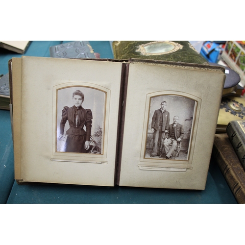 1668 - QTY OF VICTORIAN PHOTOGRAPH ALBUMS an interesting collection of photograph albums, including a velve... 