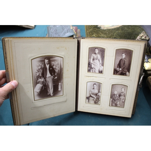 1668 - QTY OF VICTORIAN PHOTOGRAPH ALBUMS an interesting collection of photograph albums, including a velve... 