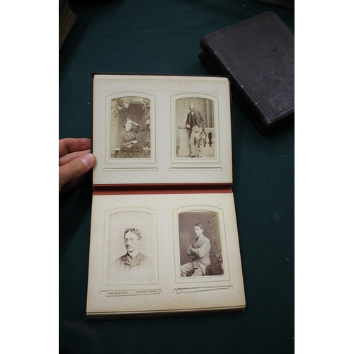 1668 - QTY OF VICTORIAN PHOTOGRAPH ALBUMS an interesting collection of photograph albums, including a velve... 