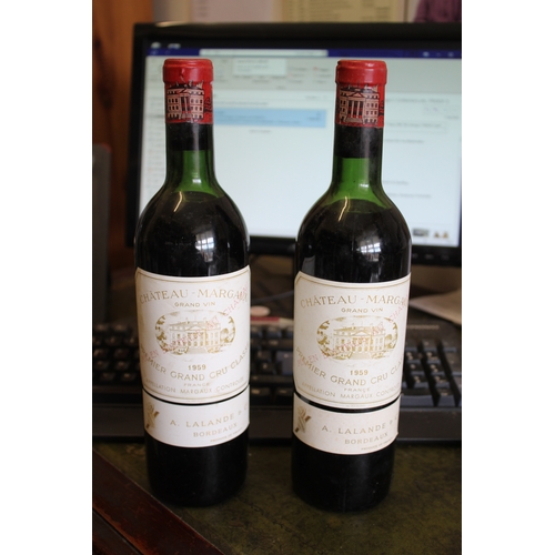 1729 - WINE - CHATEAU MARGAUX Chateau Margaux, Premier Grand Cru Classe, 1959, A Laland & Co, Bordeaux, lev... 