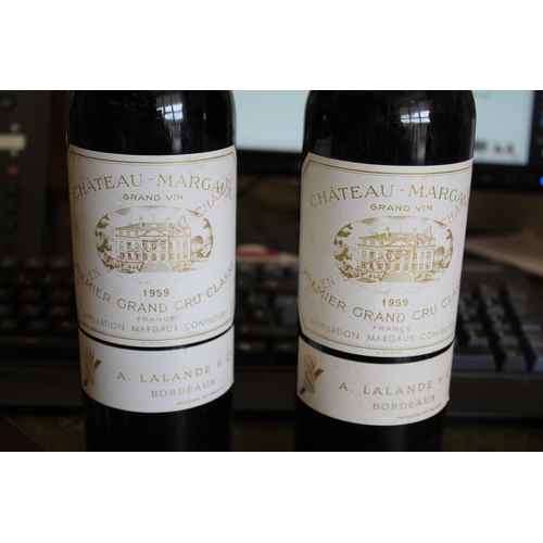 1729 - WINE - CHATEAU MARGAUX Chateau Margaux, Premier Grand Cru Classe, 1959, A Laland & Co, Bordeaux, lev... 