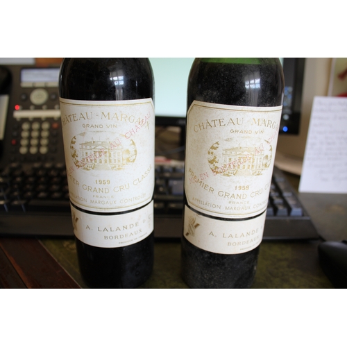 1729 - WINE - CHATEAU MARGAUX Chateau Margaux, Premier Grand Cru Classe, 1959, A Laland & Co, Bordeaux, lev... 