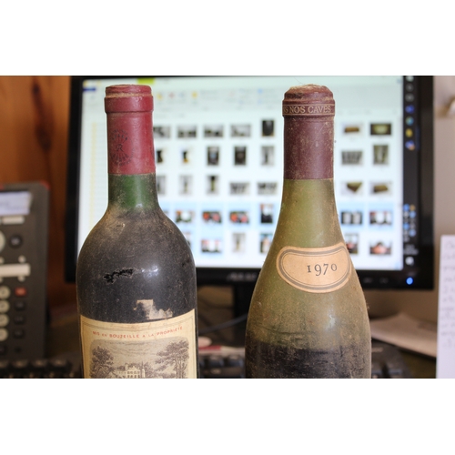 1736 - WINE: Carruades de Lafite Rothschild, Pauillac, 1987, low neck, one bottle; Clos de Vougeot, 1970, l... 