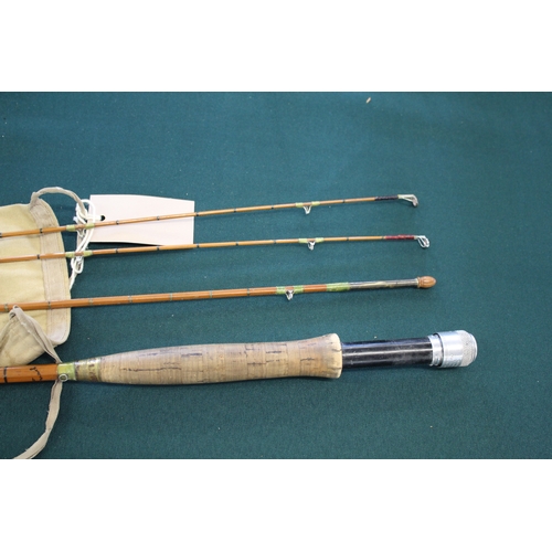 1954 - HARDY FISHING ROD - THE FAIRY a 3 piece split cane rod with 2 tops, Palakona The Fairy, 8ft and in a... 