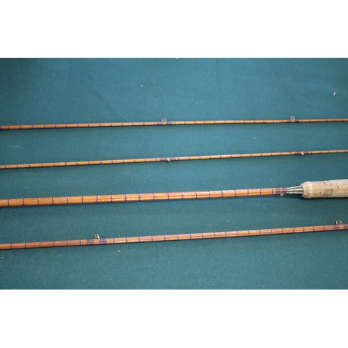 1954 - HARDY FISHING ROD - THE FAIRY a 3 piece split cane rod with 2 tops, Palakona The Fairy, 8ft and in a... 