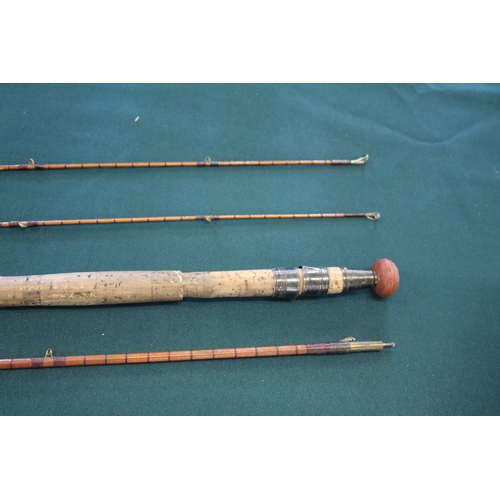 1954 - HARDY FISHING ROD - THE FAIRY a 3 piece split cane rod with 2 tops, Palakona The Fairy, 8ft and in a... 