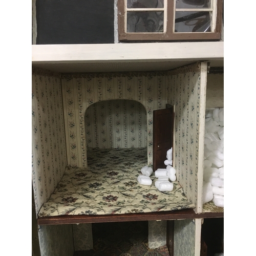 1486 - LARGE DOLLS HOUSE & DOLLS HOUSE ACCESSORIES a large 4 storey dolls house with fitted interior includ... 