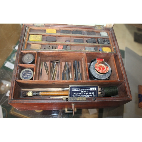 1684 - 19THC PAINT BOX - G ROWNEY & CO a 19thc mahogany paint box by G Rowney & Co, 51 Rathbone Place, Lond... 