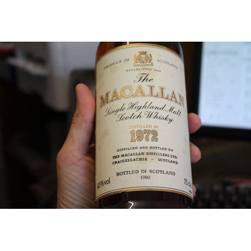 1724 - WHISKY: The Macallan, Single Highland Malt Scotch Whisky, 18 years old, distilled 1972, bottled 1990... 