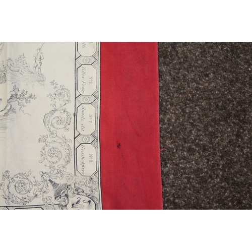 1774 - VICTORIAN SILK SCARF - THE ANGLERS COMPANION a printed silk scarf with a depiction of Izaak Walton a... 