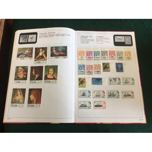 1300 - GREAT BRITAIN STAMP ALBUMS including an album with QE 11 mint and used examples (including £1 stamps... 