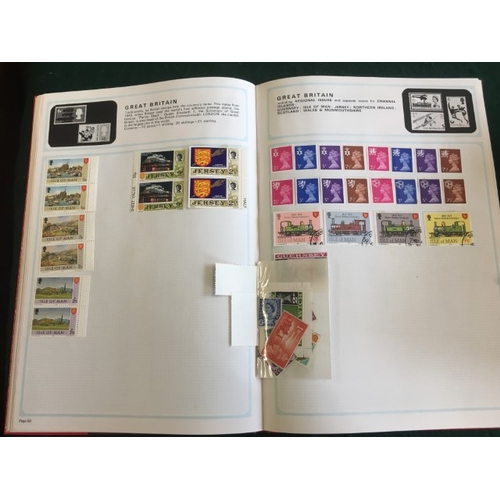 1300 - GREAT BRITAIN STAMP ALBUMS including an album with QE 11 mint and used examples (including £1 stamps... 