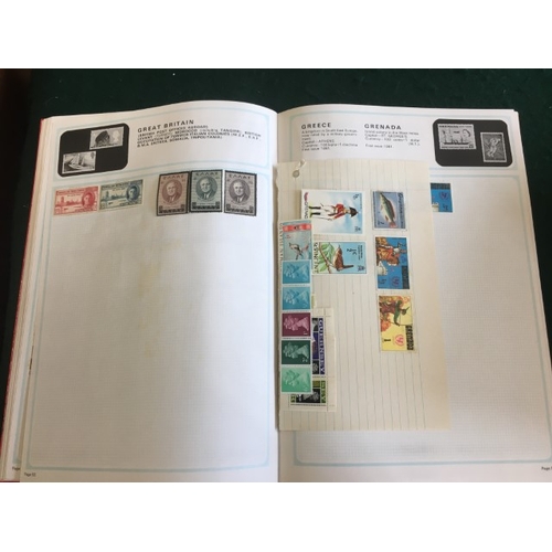 1300 - GREAT BRITAIN STAMP ALBUMS including an album with QE 11 mint and used examples (including £1 stamps... 