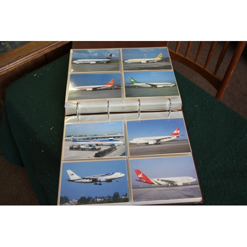 1309 - ALBUMS OF AEROPLANE POSTCARDS - AVIATION INTEREST 9 albums with a large and extensive collection of ... 