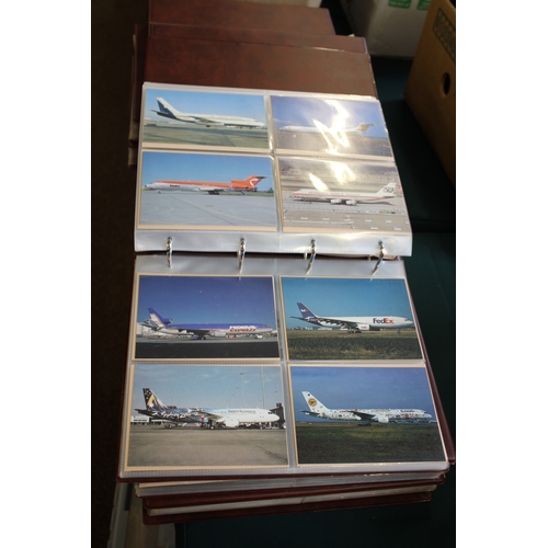 1309 - ALBUMS OF AEROPLANE POSTCARDS - AVIATION INTEREST 9 albums with a large and extensive collection of ... 