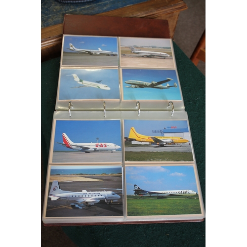 1309 - ALBUMS OF AEROPLANE POSTCARDS - AVIATION INTEREST 9 albums with a large and extensive collection of ... 