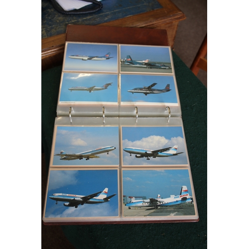 1309 - ALBUMS OF AEROPLANE POSTCARDS - AVIATION INTEREST 9 albums with a large and extensive collection of ... 