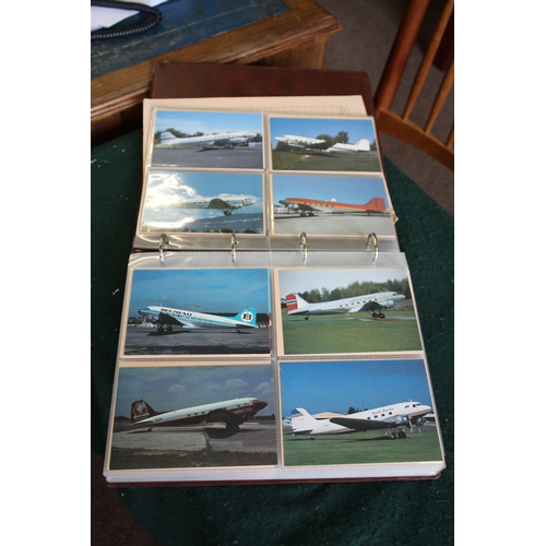 1309 - ALBUMS OF AEROPLANE POSTCARDS - AVIATION INTEREST 9 albums with a large and extensive collection of ... 