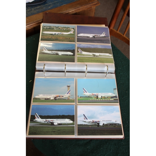 1309 - ALBUMS OF AEROPLANE POSTCARDS - AVIATION INTEREST 9 albums with a large and extensive collection of ... 