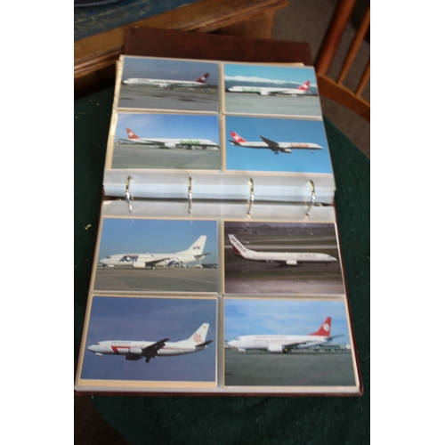 1309 - ALBUMS OF AEROPLANE POSTCARDS - AVIATION INTEREST 9 albums with a large and extensive collection of ... 