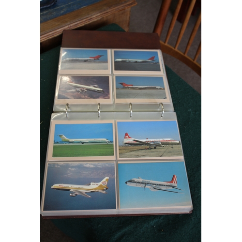 1309 - ALBUMS OF AEROPLANE POSTCARDS - AVIATION INTEREST 9 albums with a large and extensive collection of ... 