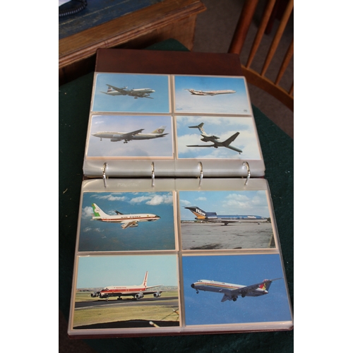 1309 - ALBUMS OF AEROPLANE POSTCARDS - AVIATION INTEREST 9 albums with a large and extensive collection of ... 