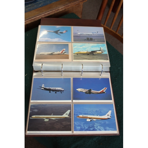 1309 - ALBUMS OF AEROPLANE POSTCARDS - AVIATION INTEREST 9 albums with a large and extensive collection of ... 