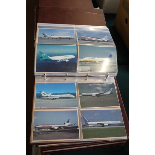 1309 - ALBUMS OF AEROPLANE POSTCARDS - AVIATION INTEREST 9 albums with a large and extensive collection of ... 