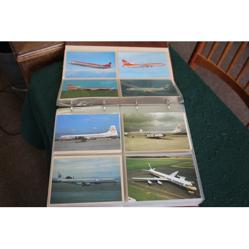 1309 - ALBUMS OF AEROPLANE POSTCARDS - AVIATION INTEREST 9 albums with a large and extensive collection of ... 