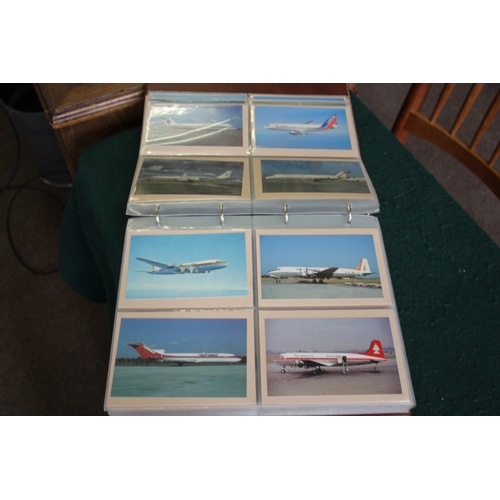 1309 - ALBUMS OF AEROPLANE POSTCARDS - AVIATION INTEREST 9 albums with a large and extensive collection of ... 