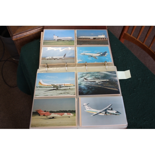 1309 - ALBUMS OF AEROPLANE POSTCARDS - AVIATION INTEREST 9 albums with a large and extensive collection of ... 