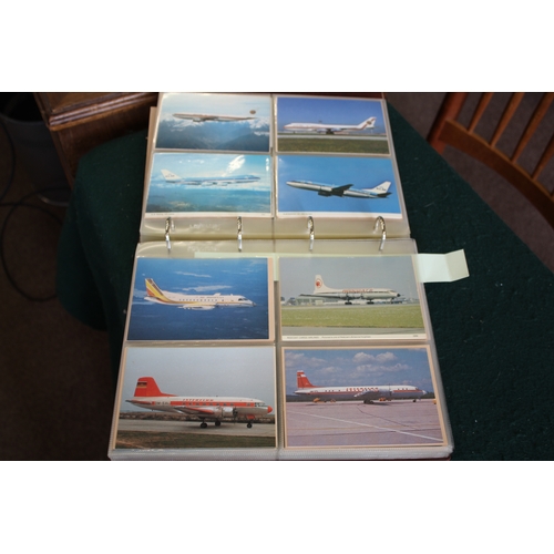 1309 - ALBUMS OF AEROPLANE POSTCARDS - AVIATION INTEREST 9 albums with a large and extensive collection of ... 