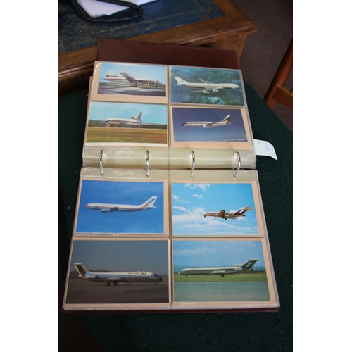 1309 - ALBUMS OF AEROPLANE POSTCARDS - AVIATION INTEREST 9 albums with a large and extensive collection of ... 